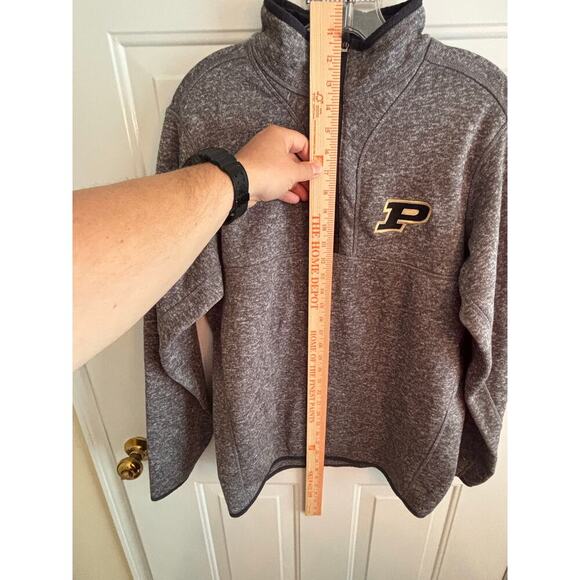 Antigua Purdue Boilermakers Gray 1/4 Zip Pullover Sweater Men’s Large - Picture 8 of 11